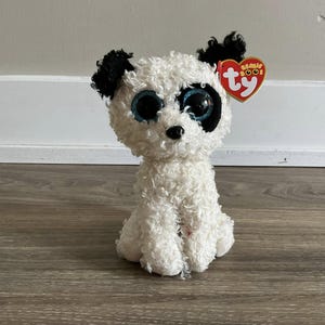 TY Beanie Boos - Gatsby the Dog Plush (Glitter Eyes) 7&quot;