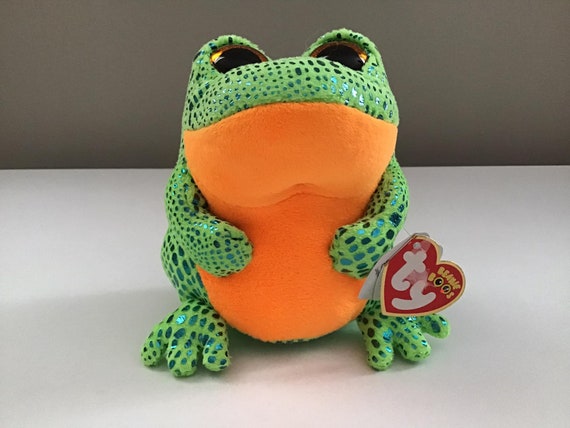 TY Beanie Boo's Glitter Eyes Speckles the Frog Plush Toy Stuffed