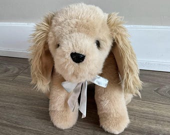 Perro cachorro de peluche beige de Bearington Collection