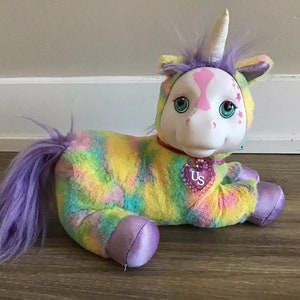 Unicorn Surprise Purple Multicolored Horse Plush Stuffed Toy