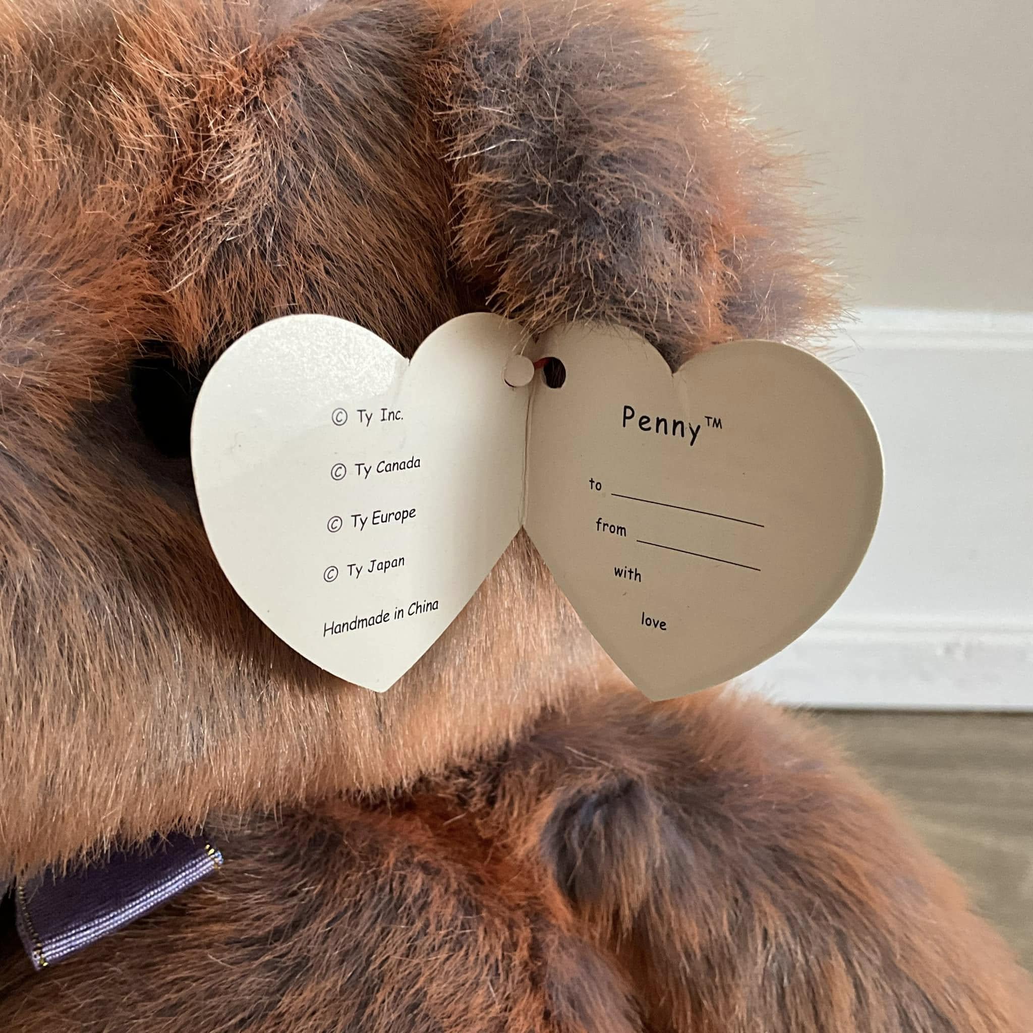 Vintage TY Classic Penny the Bear Plush 2000 - Etsy