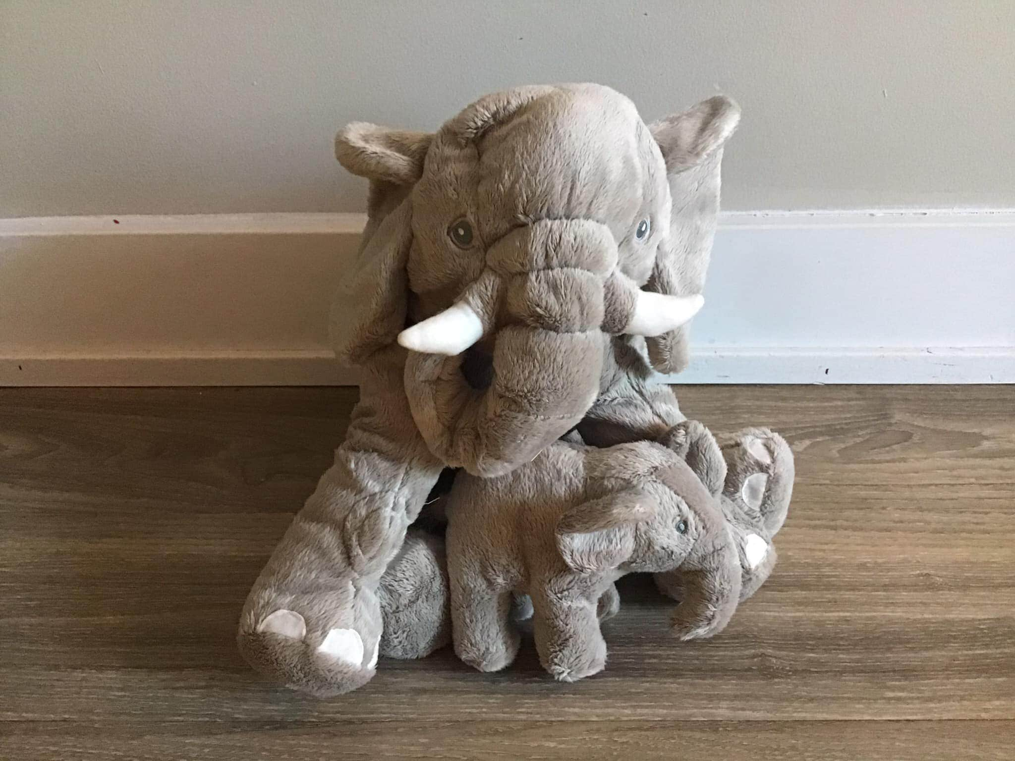 Goederen Aangepaste Industrieel Ikea Leddjur Grijs Mama En Baby Olifant Pluche Knuffel - Etsy Nederland