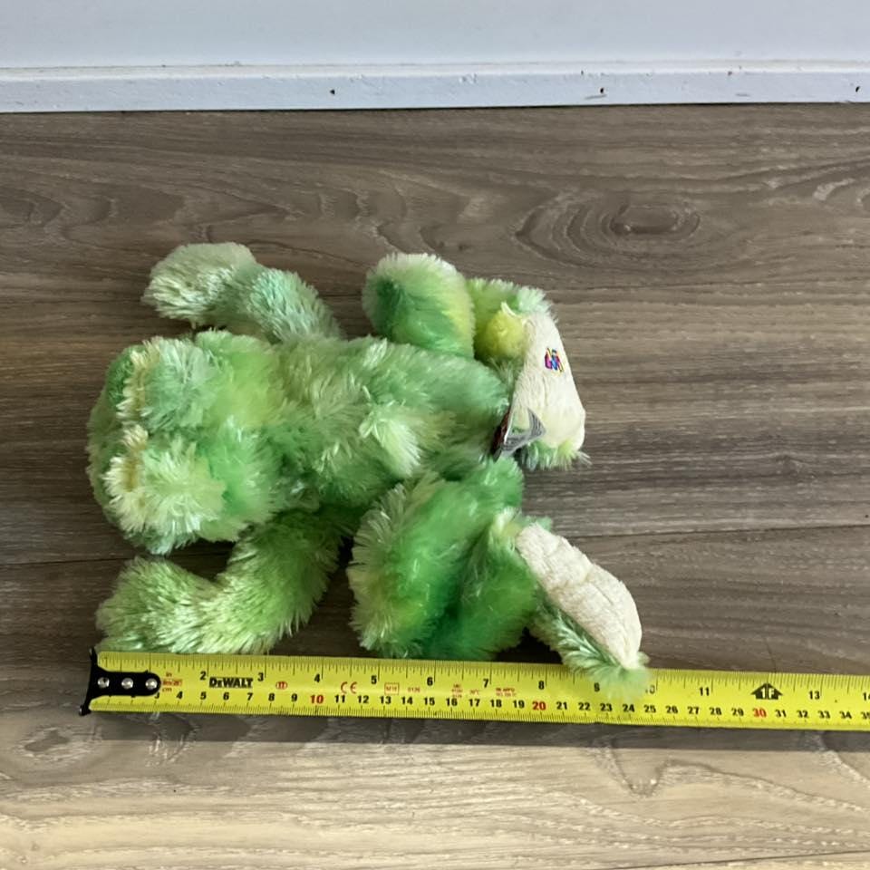 ˗ˏˋ ＊クミン＊ページ ˎˊ˗ Ganz Green Tree Frog Plush Webkinz Big Eyes Bright Yellow Red 8-10