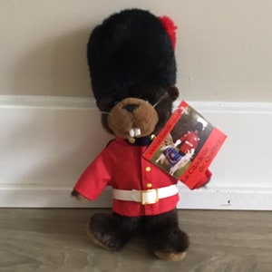 La Citadelle De Quebec Beaver Guard Stuffed Animal Plush Toy 9.5"