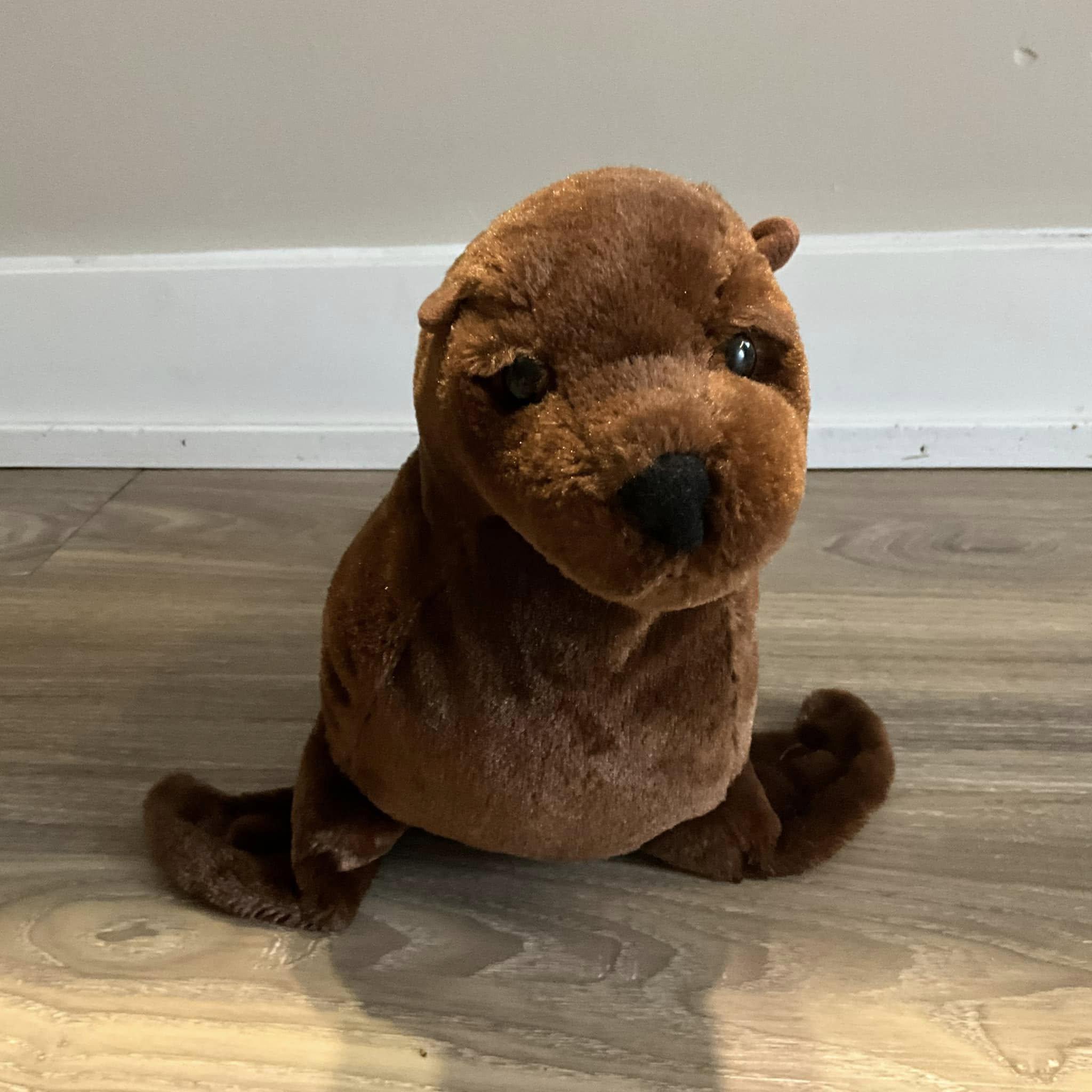 EacTEL Mignon Loutre Peluche Jouets Peluche Réaliste Faune Longue D Paresseux Decoration Danniversaire Cadeau Dannivers Amz