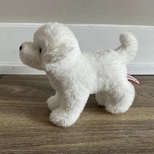 Douglas Plush Dog White Soft Puppy Stuffed Animal 7&quot;