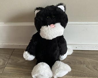 Ty Attic Collection Bessie the Black and White Cat Stuffed Animal Plush Toy 12"