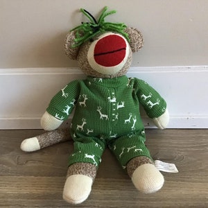 ソックモンキー トナカイ パジャマ ぬいぐるみ ソフトトイ ぬいぐるみ 15インチ
