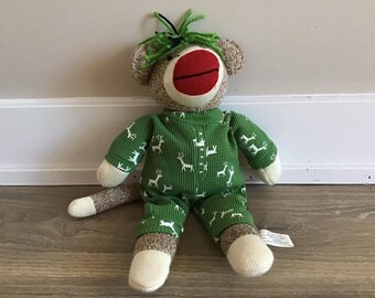 Sock Monkey Rentier Schlafanzug Plüsch Stofftier 15 zoll