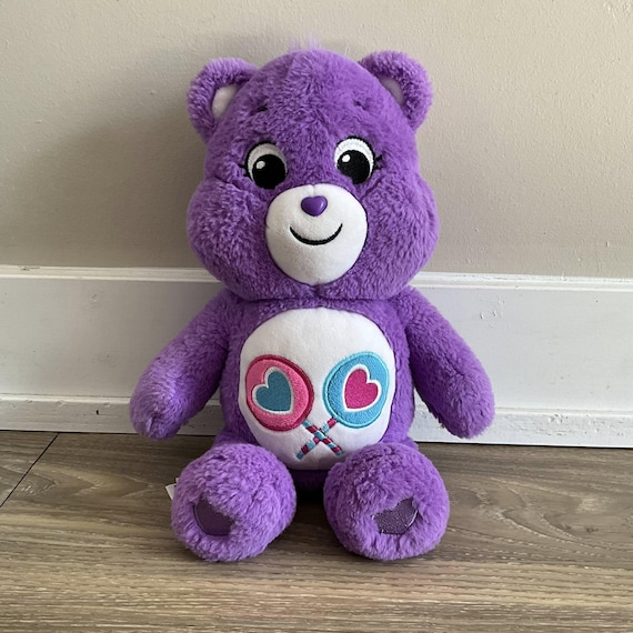 【美品】Care Bears Share Bear ぬいぐるみ パープル Care Bears Share Bear 13
