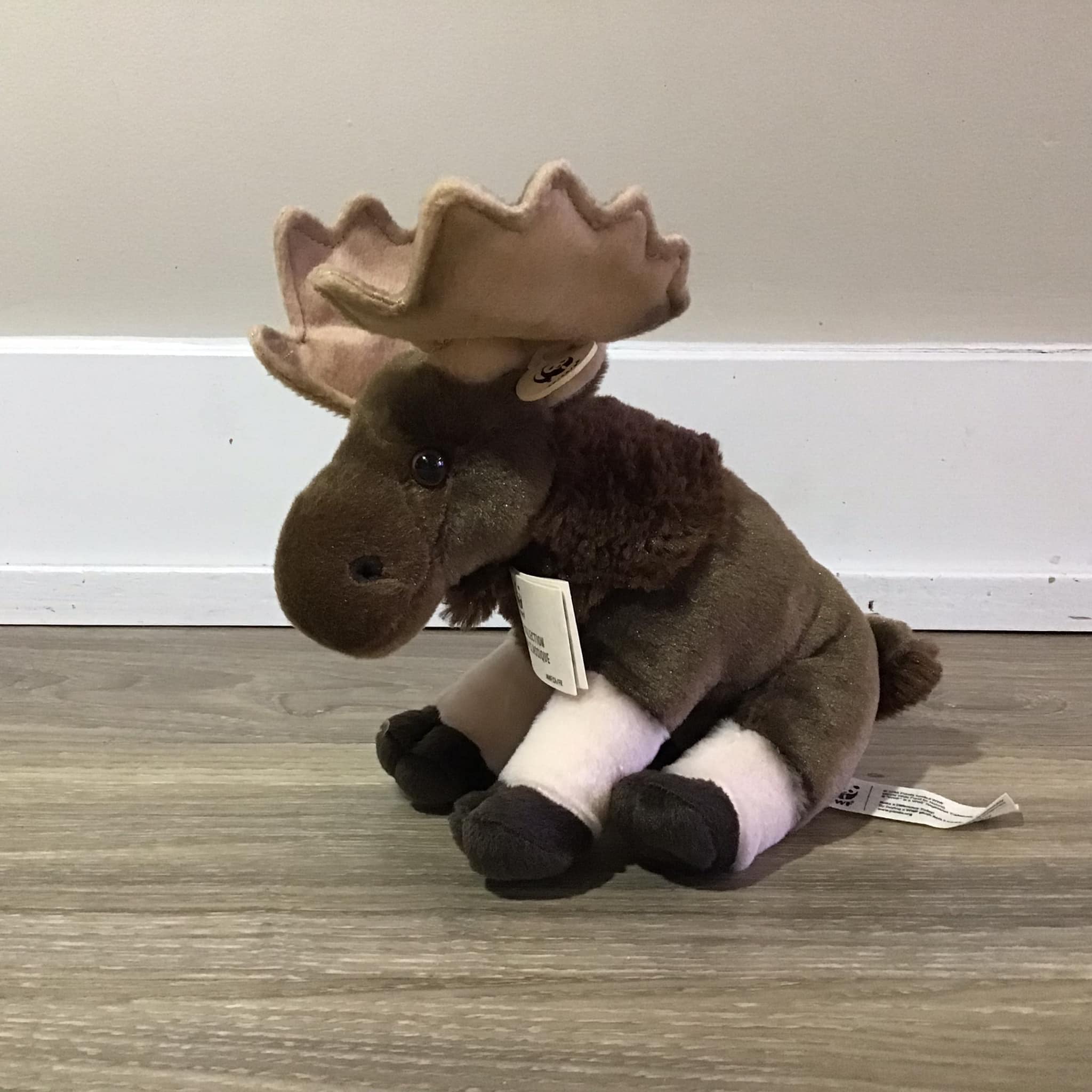 WWF Moose Stuffed Animal Plush Toy 8"