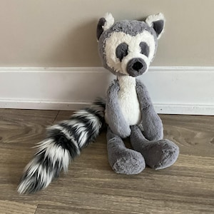 Gund Toothpick Lemur Plush 6054278 Stuffed Animal, Black and White, 15&quot;