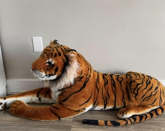 Melissa & Doug Giant Tiger, Lifelike Stuffed Animal 45&quot; W x 19&quot; H