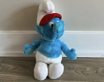 Vintage Smurf Plush 1982 Made in Korea