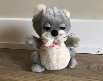 ヴィンテージ 1980 R デイキン グレー タビー キャット ぬいぐるみ