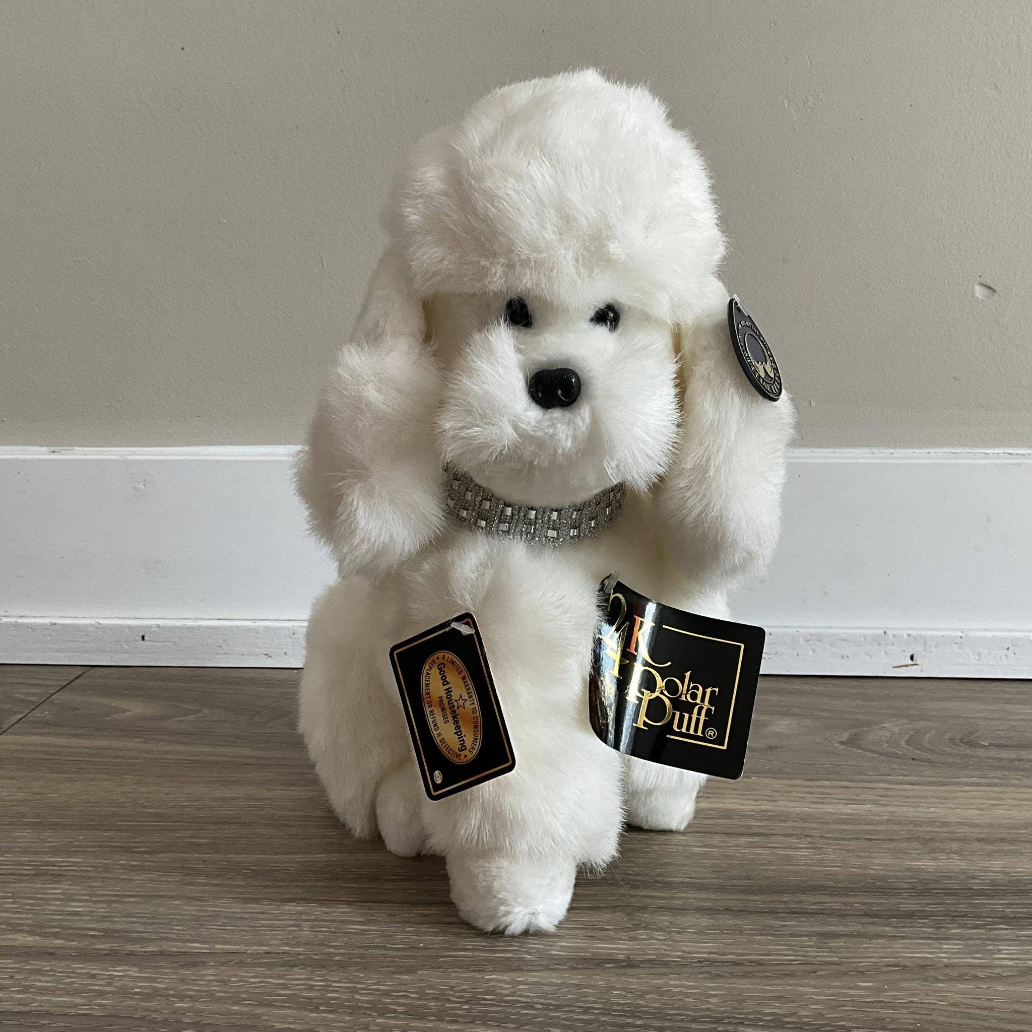 24K Polar Puff White Poodle Dog Plush 11 Inch Stuffed Animal - Etsy