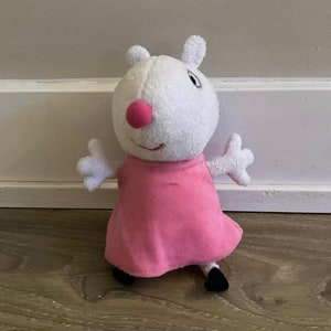 2003 Peppa Pig Suzy Sheep Plush Talking Lamb Pink Dress Sound