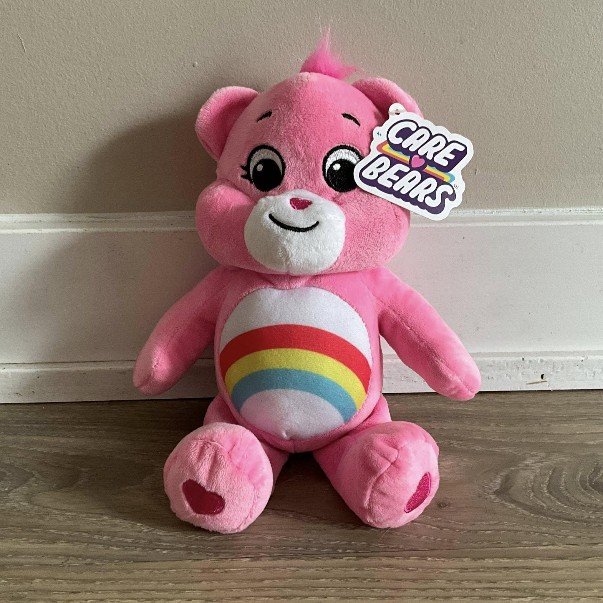ケアベア ぬいぐるみ チアベア ピンク レインボー 高さ11インチ