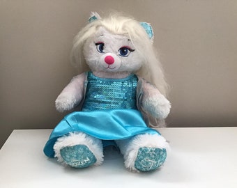 Bauen Sie einen Bären Workshop Disney Frozen Elsa Bär 16 "Plüsch mit Kleid