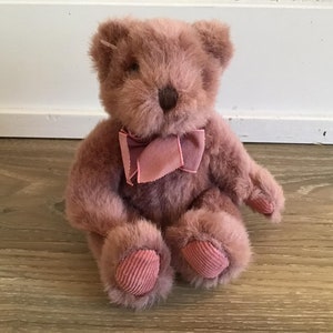 Russ Berrie BEAR Purple & Pink Teddy Plush Vintage