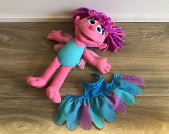 Sesame Street Abby Cadabby Plush Fairy Doll Stuffed Toy Hasbro Etsy