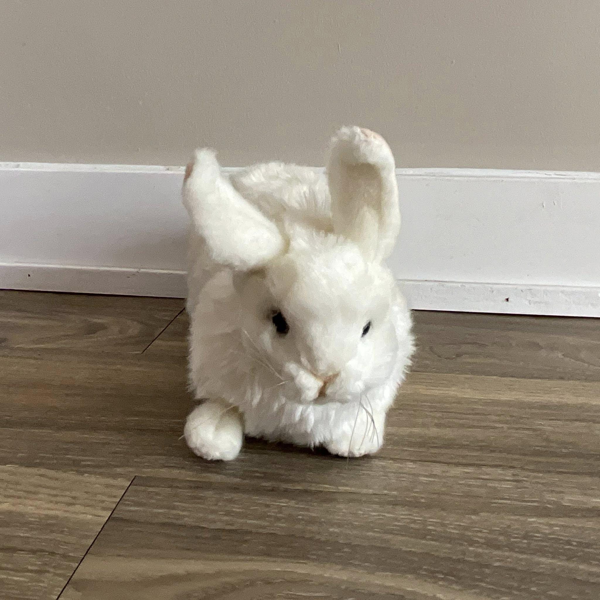 Hansa White Rabbit Bunny Plush Realistic Stuffed Animals - Etsy
