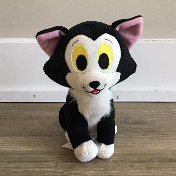 Disney Pinocchio Figaro Cat Plush Stuffed Animal Black cat Toy 7"