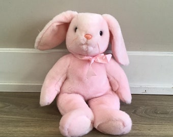 TY Beanie Buddy 2001 - HOPPITY the Pink Bunny (14 inch)