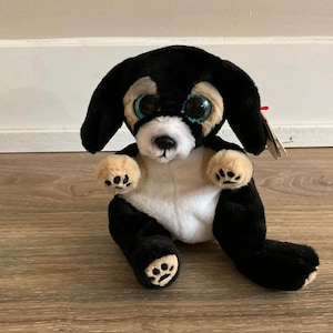 Ty Beanie Bellies &#39;Ranger&#39; the Black and White Dog Plush (8 inch)