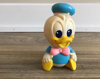 Vintage Disney 1984 Rubber Baby Donald Duck toy
