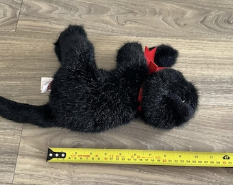 1996 TY Classics Collection “coal” the Black Cat With Red Bow (10
