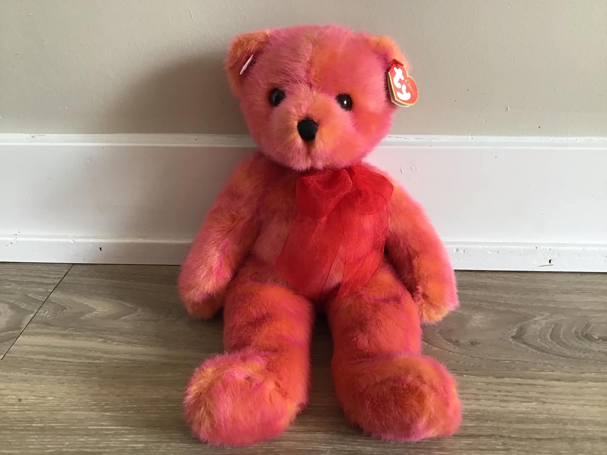 Ty 2001 Classic Collection Rouge the Teddy Bear Stuffed Animal Toy