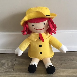 Madeline Yellow Dress & Hat Red Hair Plush Stuffed Doll Kohls Cares