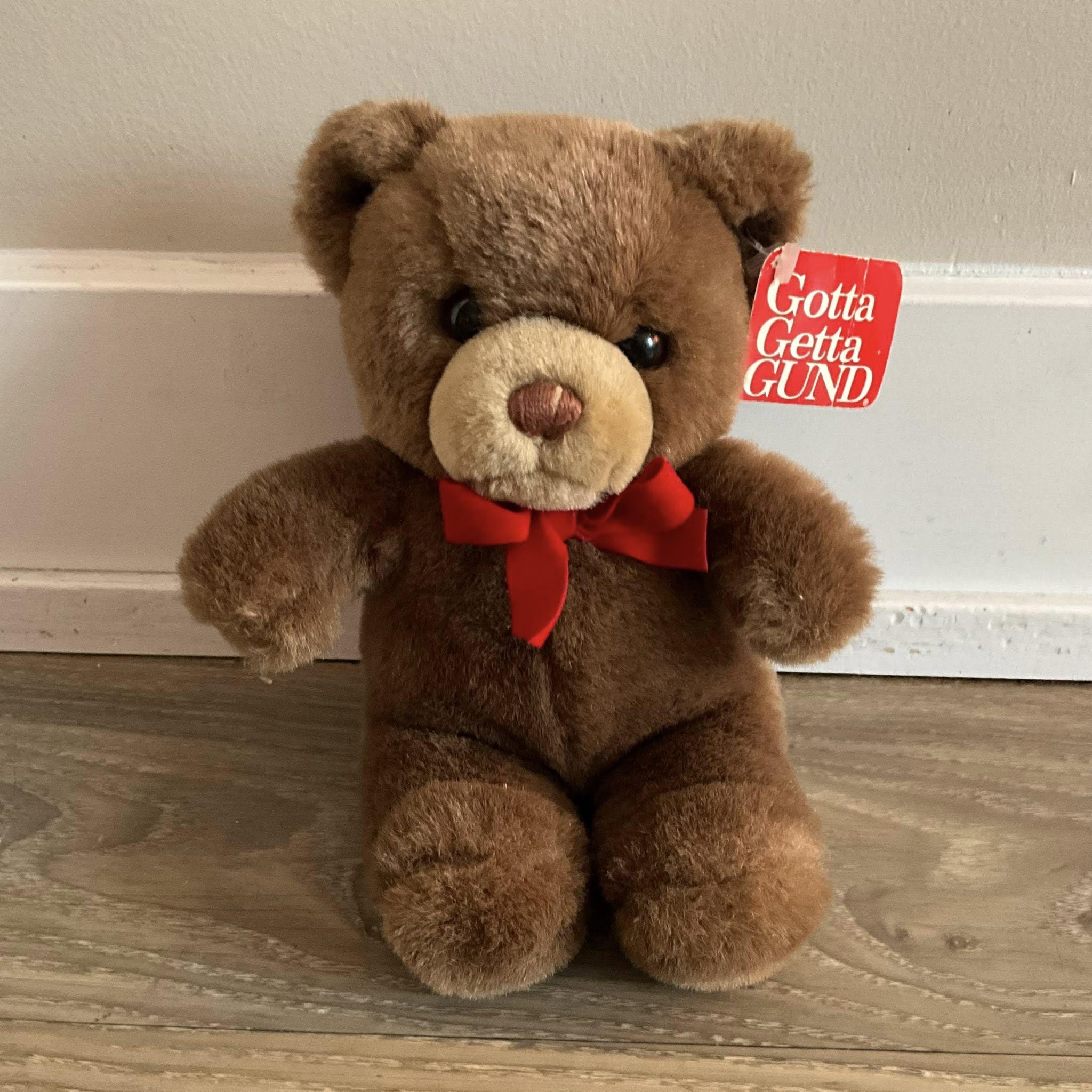 Vintage 90s Brown Teddy Bear - Etsy Norway