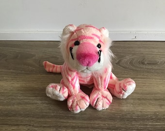 TY 2003 Beanie Baby Mystique de roze gestreepte tijger knuffeldier pluche 6"