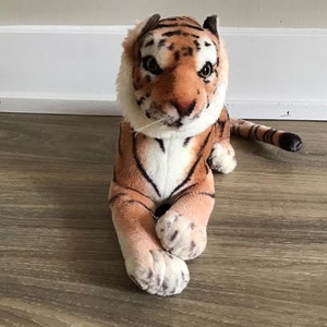 Realistic Tiger Stuffed Animal Toy Plush 12"