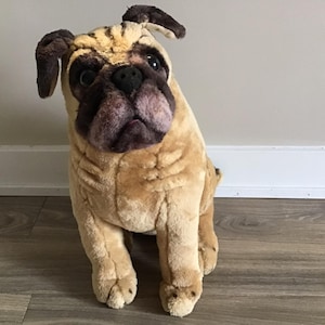 Melissa & Doug Lifelike and Loveable Large Plush Stuffed Pug Dog Realistic 19&quot;