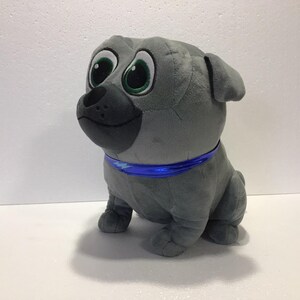 Disney Collection Puppy Dog Pals Bingo Gray 9 in Stuffed Plush Pug Just Play