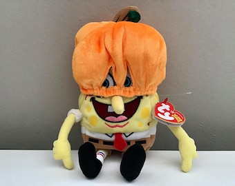 Ty Pluffiesコレクション「スポンジ・ボブ」ソフトぬいぐるみ（8インチ