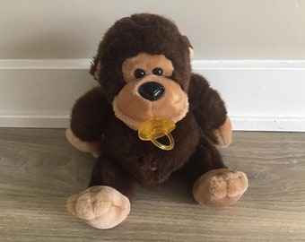 Toy 1985 Grape Ape Stuffed Animal Russ Berrie Gorilla Gonga