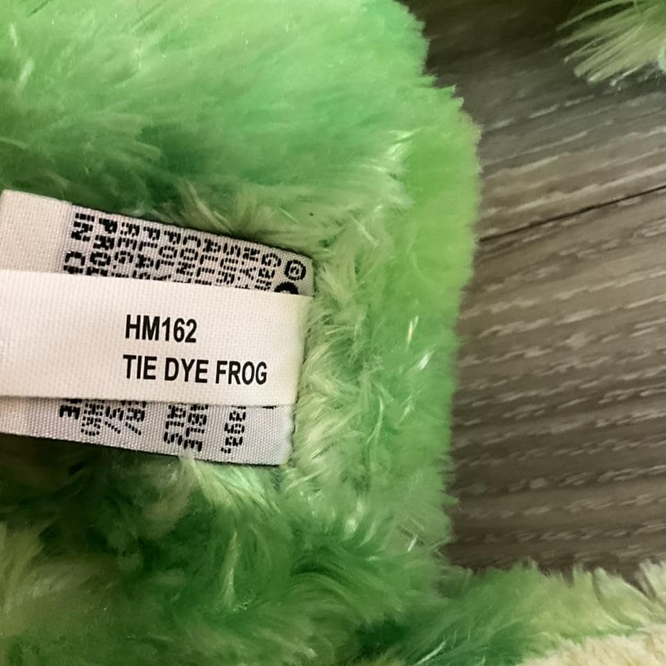 Ganz Webkinz Tie Dye Frog Green Frog Plush Stuffed Animal Toy