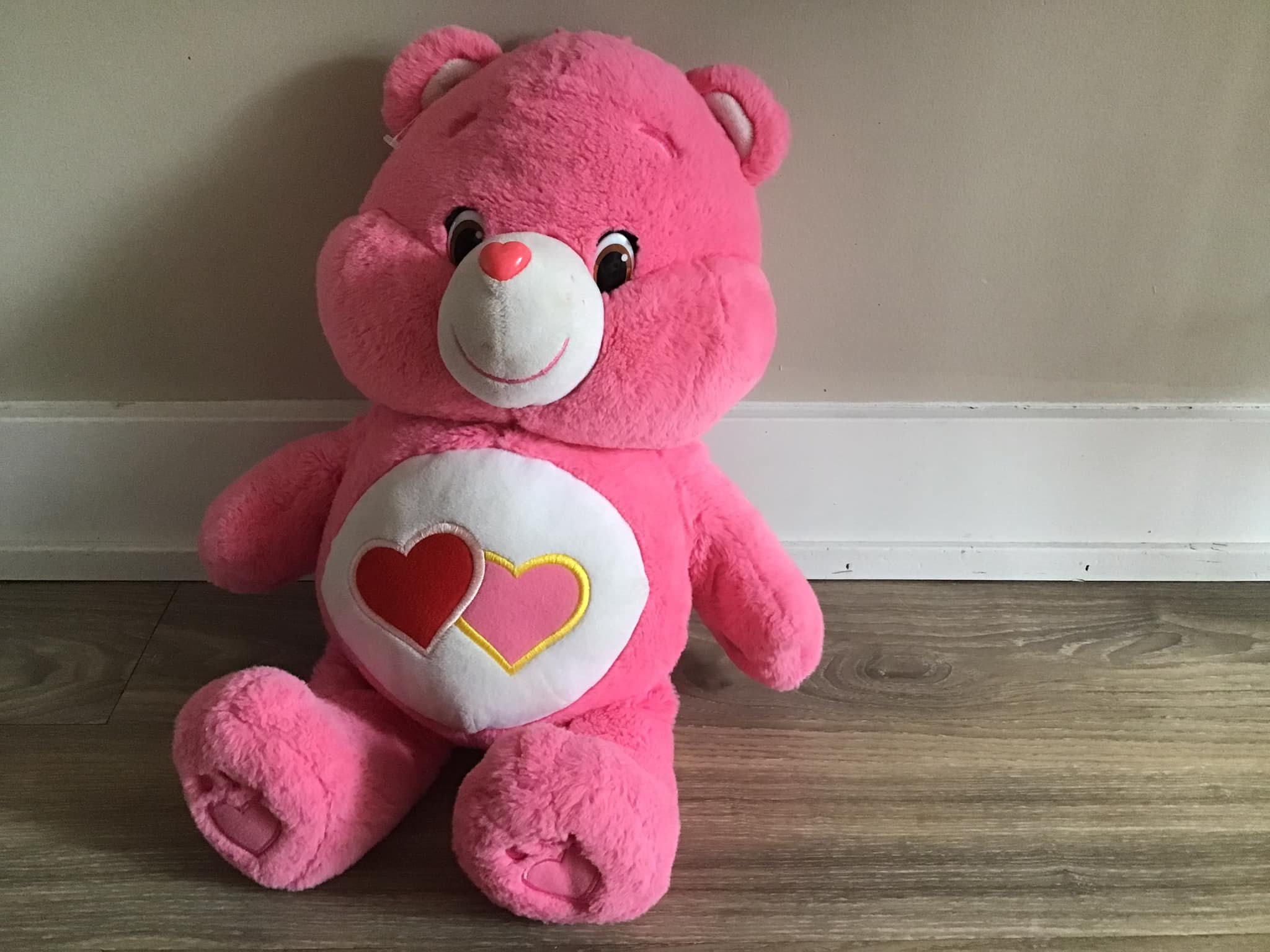 Large Care Bear 18 Plush Love A Lot Care Bear Pink Hearts