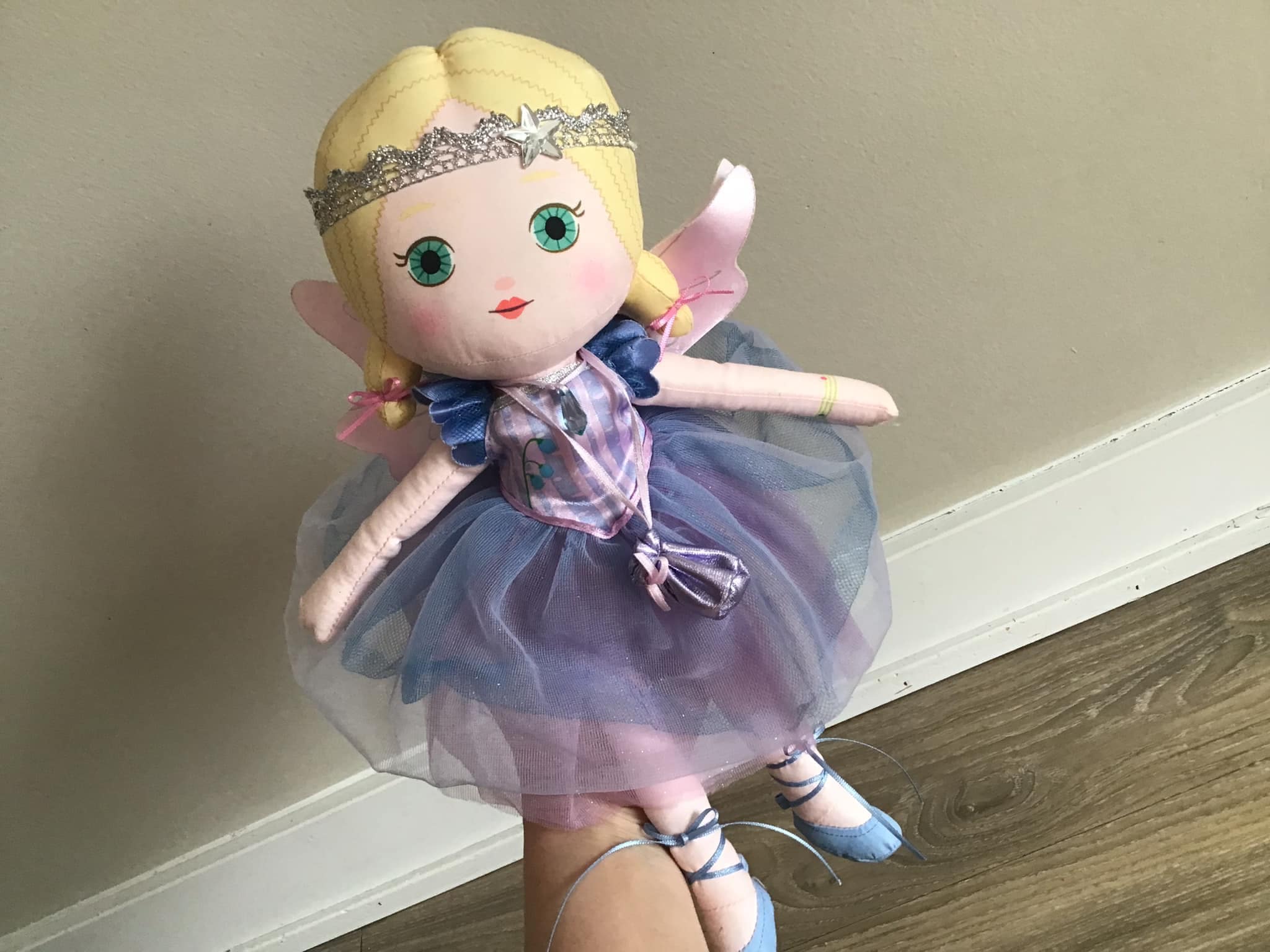 Mooshka Fairy Rag Cloth Doll Zapf Creation pluche 13" meisjespop
