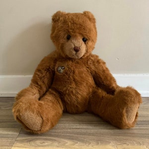 Gund Classic Teddy Bear 1986 Brown Plush Stuffed Animal Toy