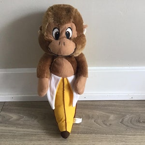 Monkey in a Banana Stuffed Animal Toy Plush 15"