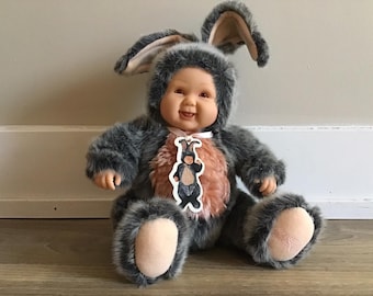 Vintage Anne Geddes Baby Doll  in Bunny Suit