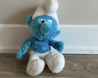 Vintage Smurf Plush 1979 Made in Korea