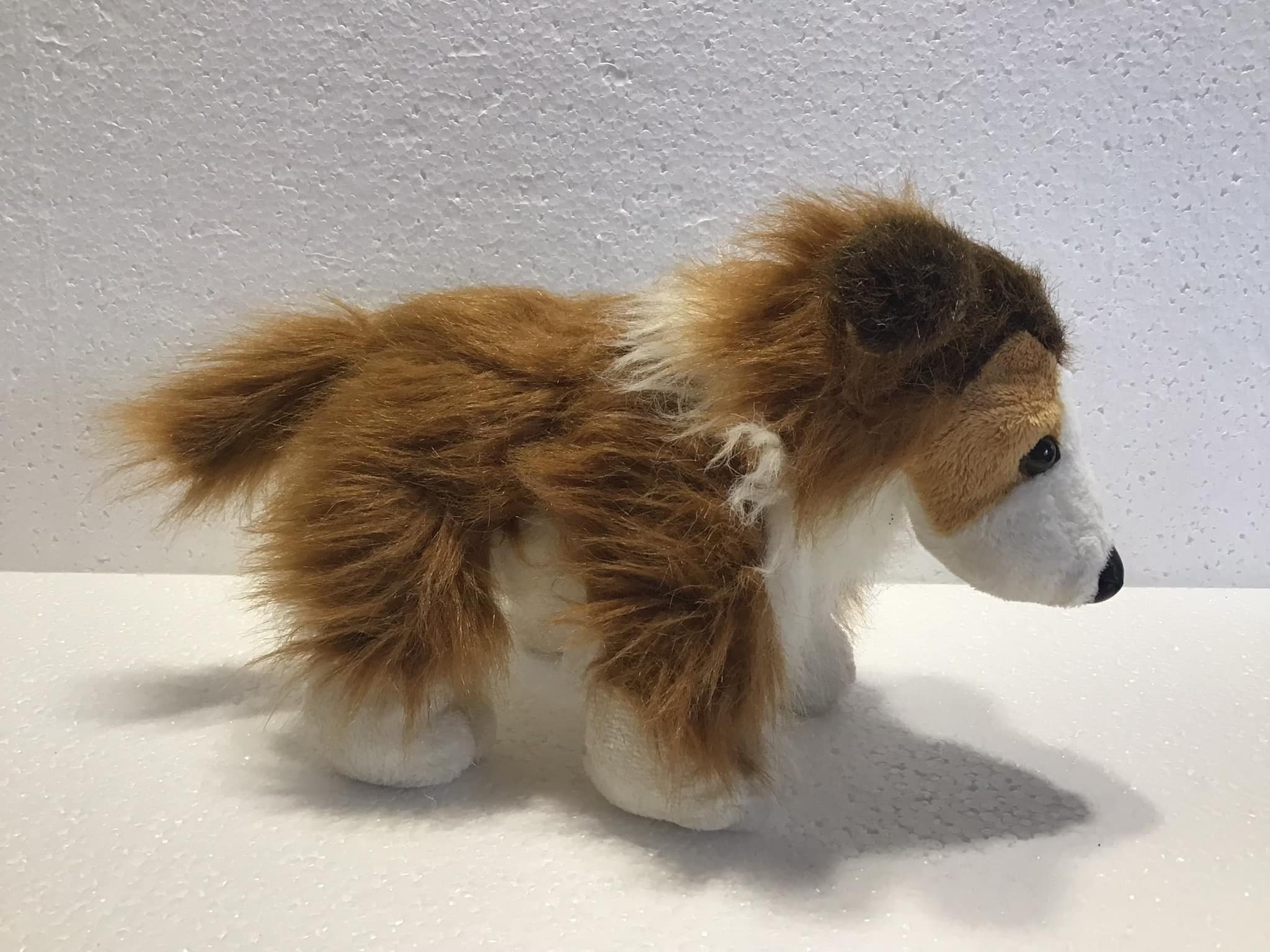 GANZ Webkinz Collie White & Brown Plush Dog Lassie Toy no code