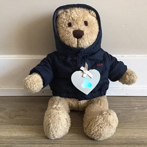 Baby GAP Bear w/ Jacket Promotional 14" Stuffed Animal Plush