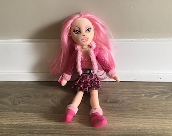 Ty Girlz Sizzlin Sue Plush Pink Hair Soft Doll